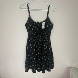 Cotton On Women Black Floral Haven Tiered Mini Dress